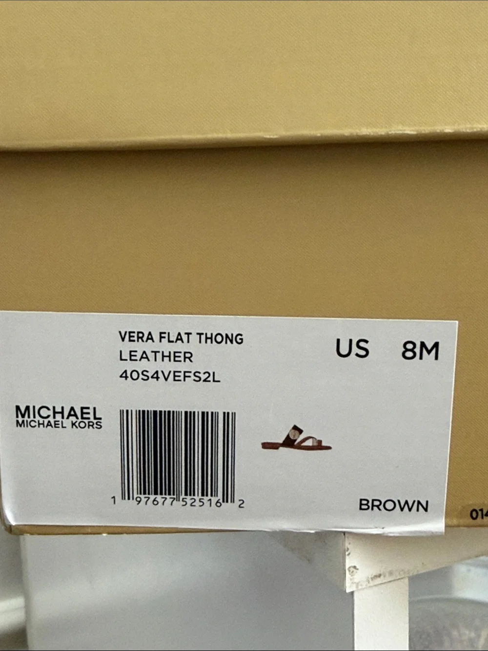 NIB Michael Kors Vera Flat Thong Sandal Size 8